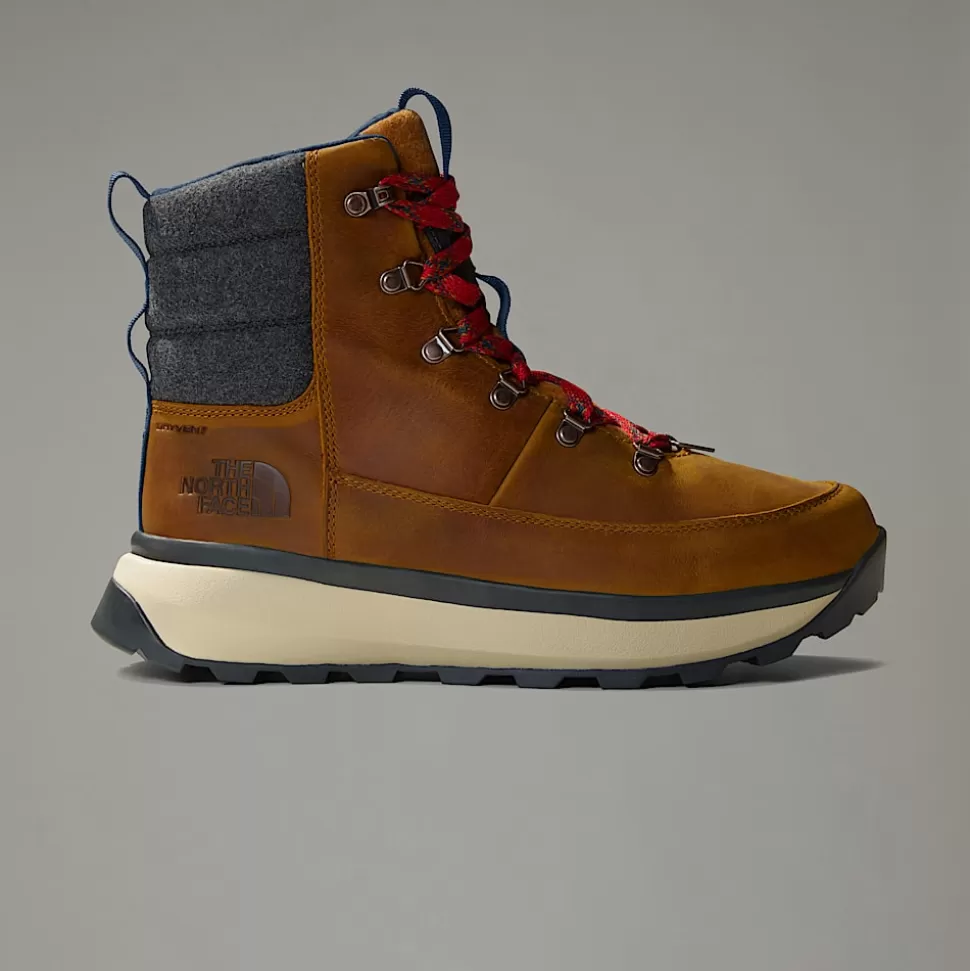 The North Face Botas De Nieve Impermeables De Piel Bergen Para Hombre TIMBER TAN/TNF RED Shop
