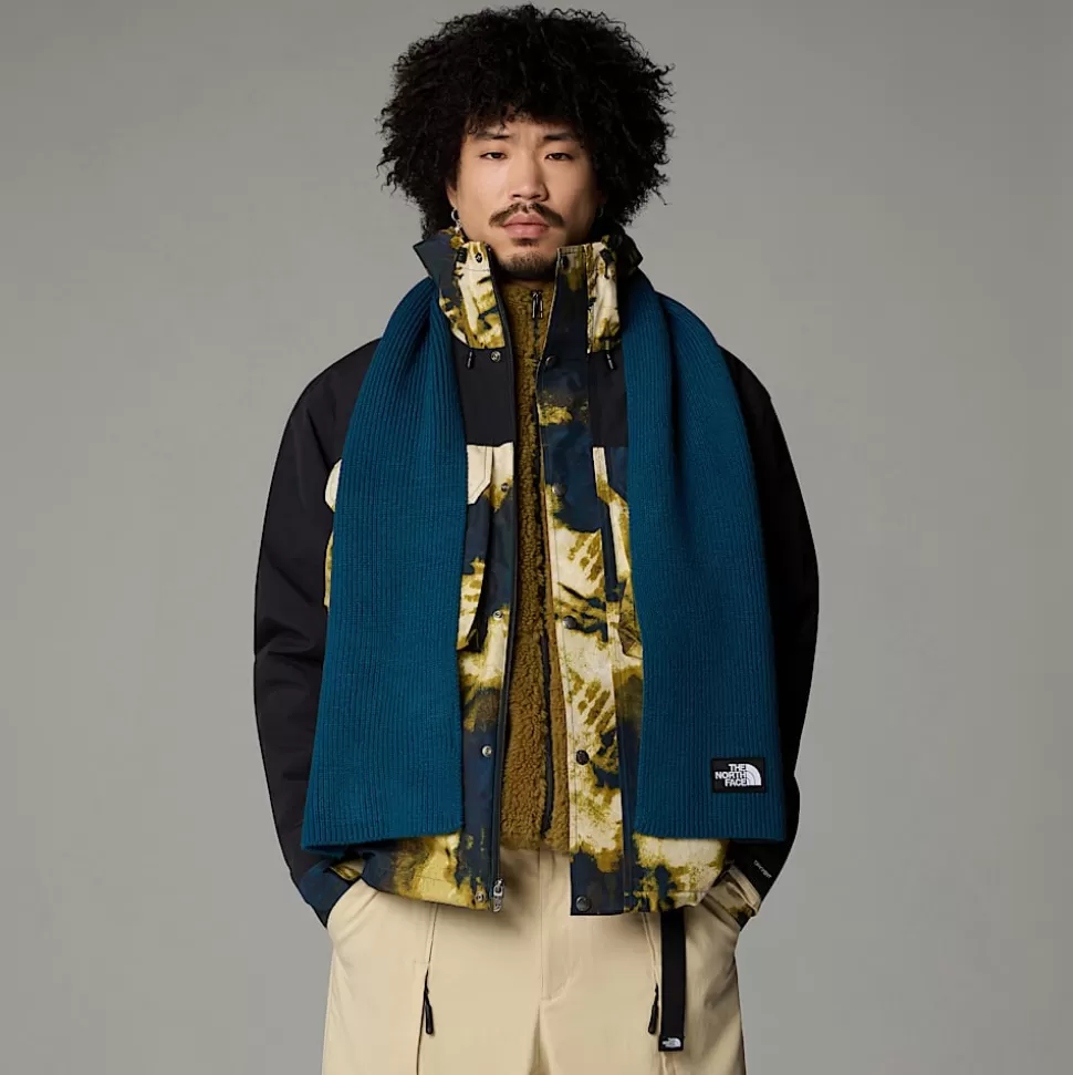 The North Face Bufanda Con Logotipo Encuadrado De TNF Midnight Petrol Cheap