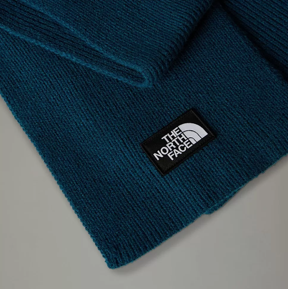 The North Face Bufanda Con Logotipo Encuadrado De TNF Midnight Petrol Cheap