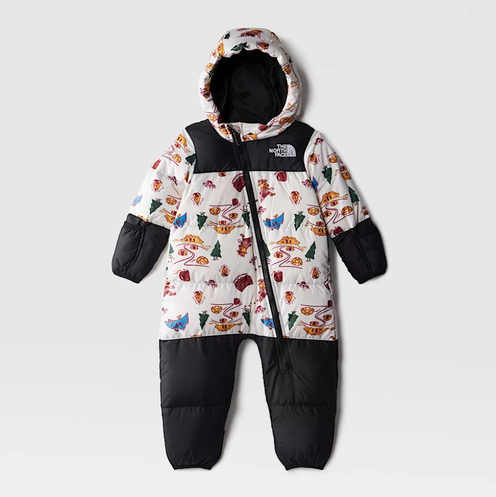 The North Face Buzo Nuptse Retro 1996 Para Bebé Gardenia White Cartoon Camp Print Hot