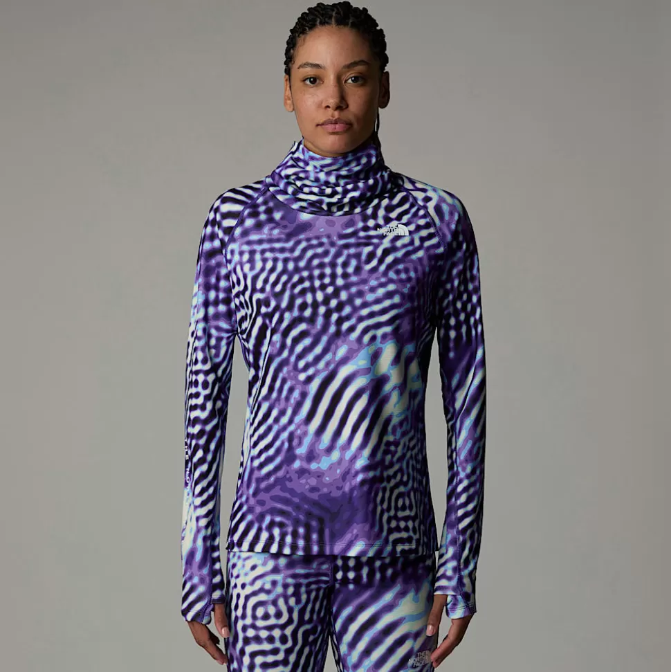 The North Face Camiseta Base Térmica De Manga Larga Dragline Para Mujer Peak Purple The Lift Print Sale