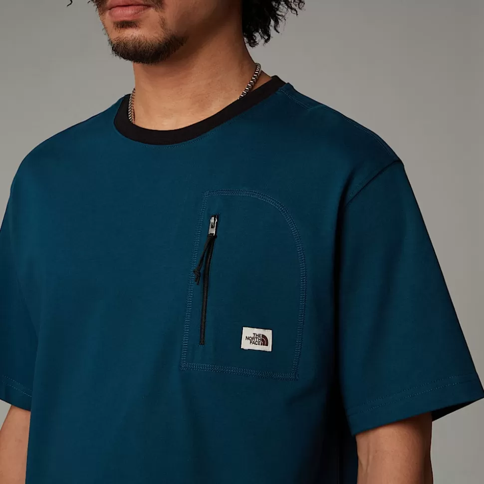 The North Face Camiseta Con Bolsillo Heritage Para Hombre Midnight Petrol Fashion