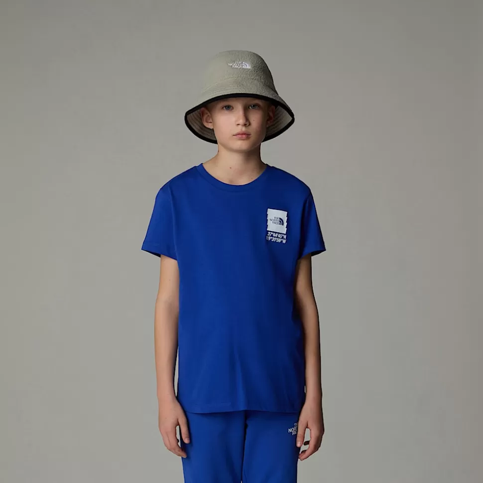 The North Face Camiseta Con Estampado Gráfico Coordinates Para Niño TNF Blue Hot