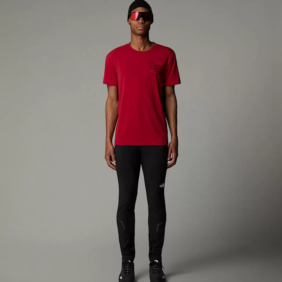 The North Face Camiseta Con Estampado Gráfico Lightning Para Hombre Garnet Red Sale