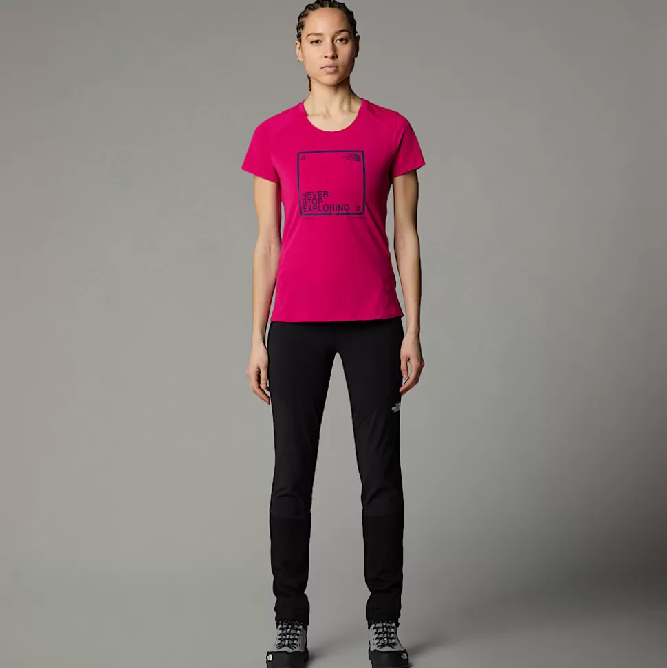 The North Face Camiseta Con Estampado Gráfico Lightning Para Mujer Pink Primrose Best Sale