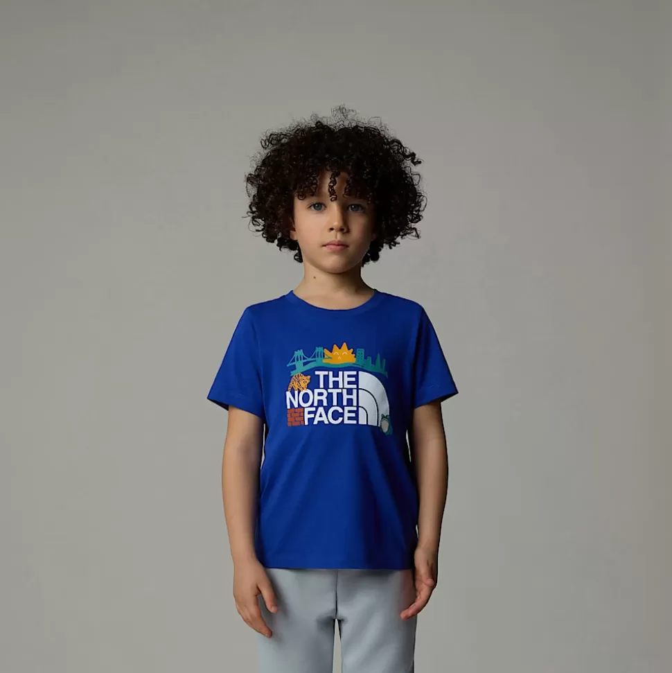 The North Face Camiseta Con Estampado Gráfico Trail Map Para Niños TNF Blue Online