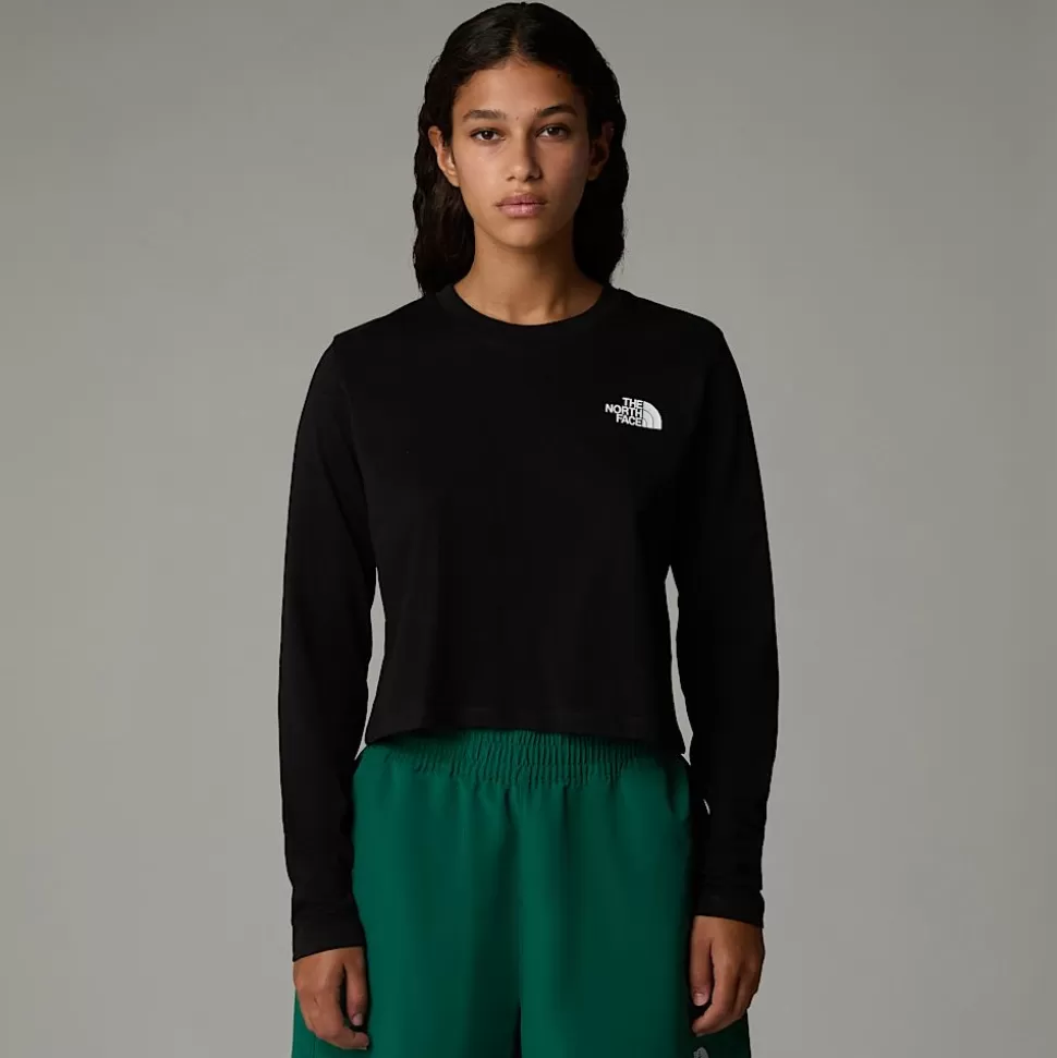 The North Face Camiseta Corta De Manga Larga Simple Dome Para Mujer TNF Black Best