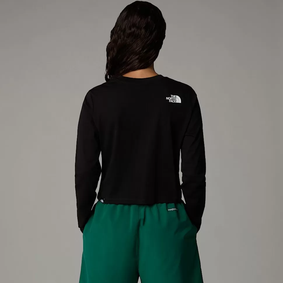 The North Face Camiseta Corta De Manga Larga Simple Dome Para Mujer TNF Black Best
