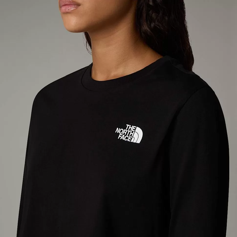 The North Face Camiseta Corta De Manga Larga Simple Dome Para Mujer TNF Black Best