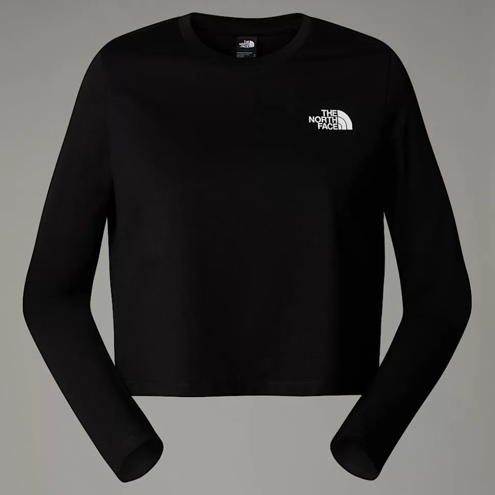 The North Face Camiseta Corta De Manga Larga Simple Dome Para Mujer TNF Black Best