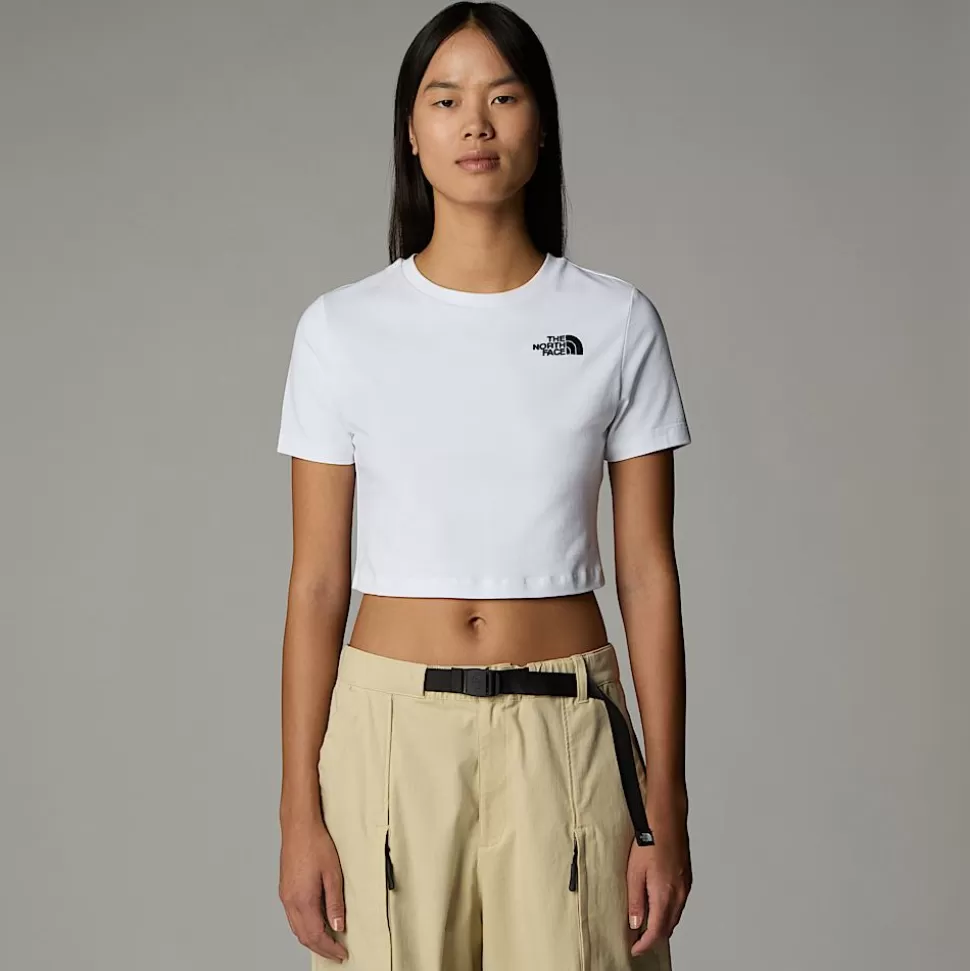 The North Face Camiseta Corta Para Mujer TNF White Cheap