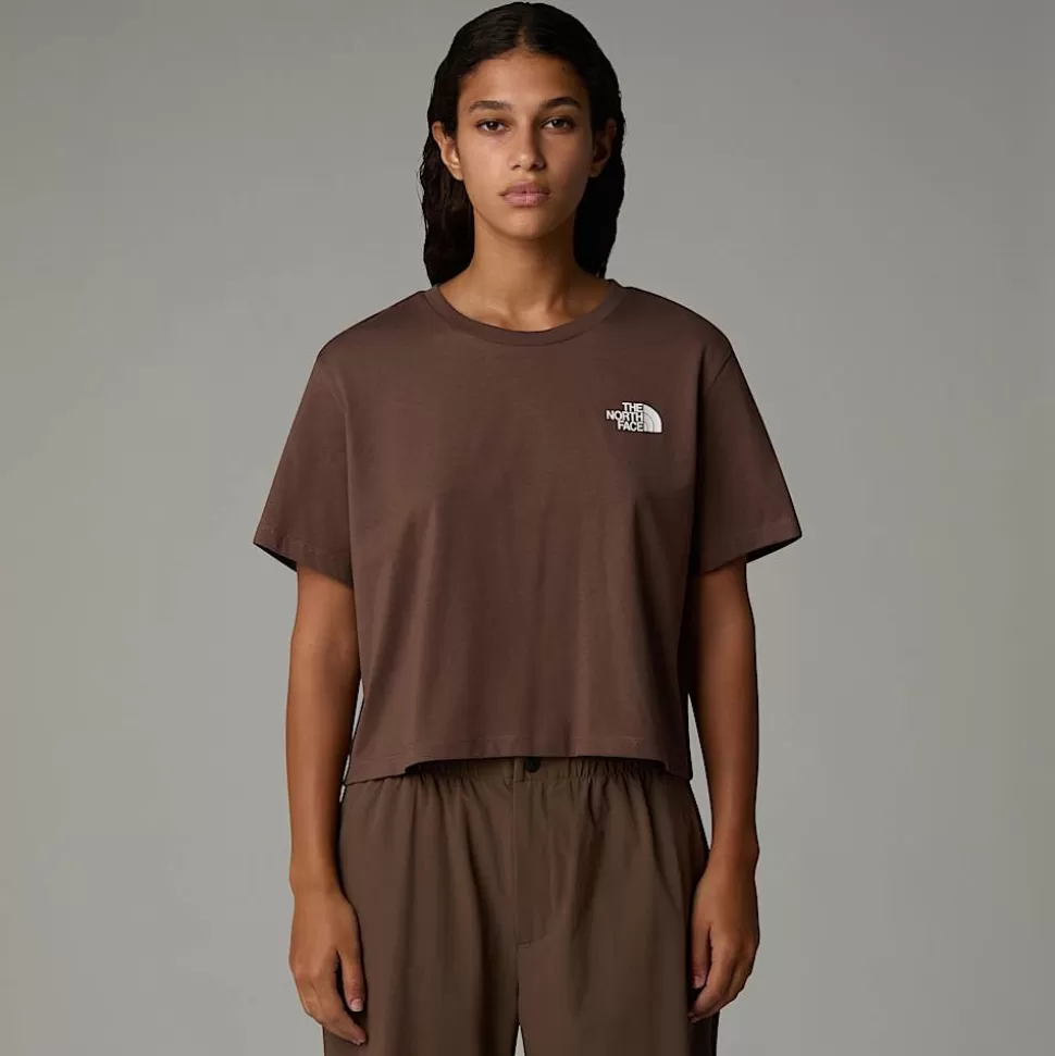The North Face Camiseta Corta Simple Dome Para Mujer Smokey Brown Cheap