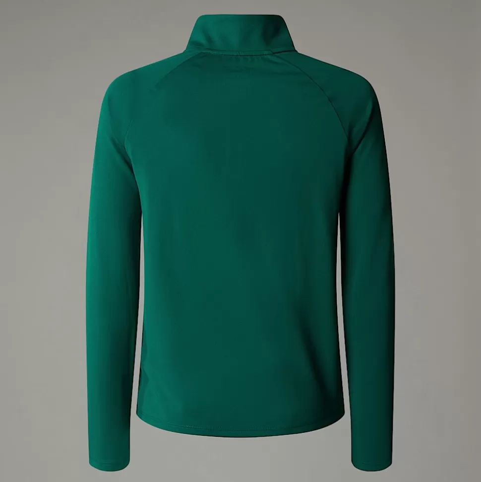 The North Face Camiseta De Manga Larga Con Cremallera De 1/4 Never Stop Para Jóvenes Evergreen Clearance