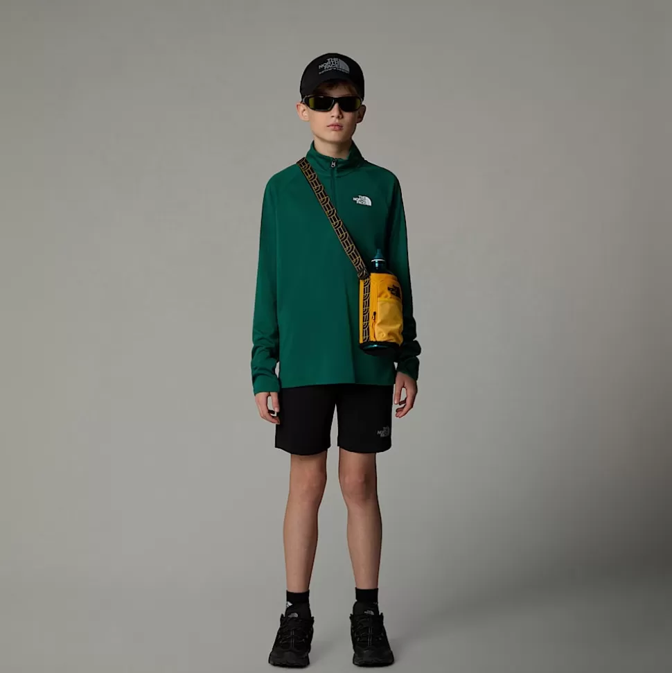The North Face Camiseta De Manga Larga Con Cremallera De 1/4 Never Stop Para Jóvenes Evergreen Clearance