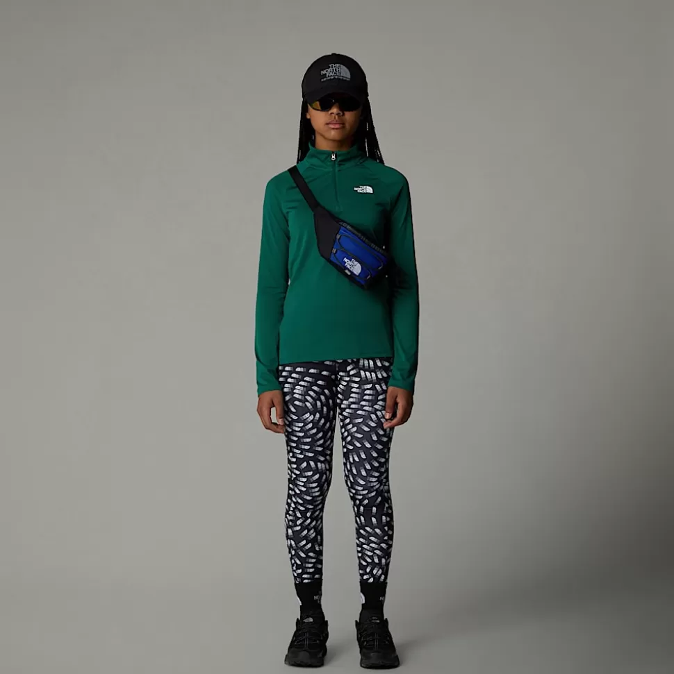 The North Face Camiseta De Manga Larga Con Cremallera De 1/4 Never Stop Para Jóvenes Evergreen Clearance