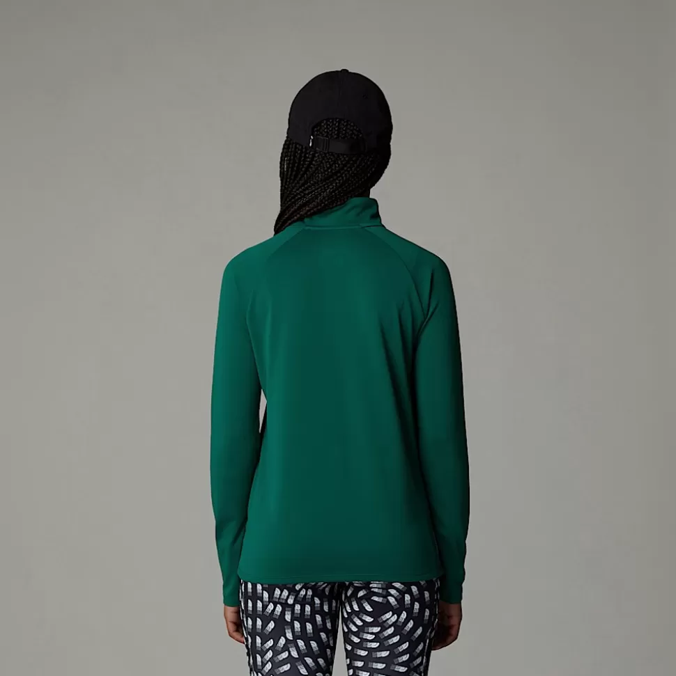 The North Face Camiseta De Manga Larga Con Cremallera De 1/4 Never Stop Para Jóvenes Evergreen Clearance