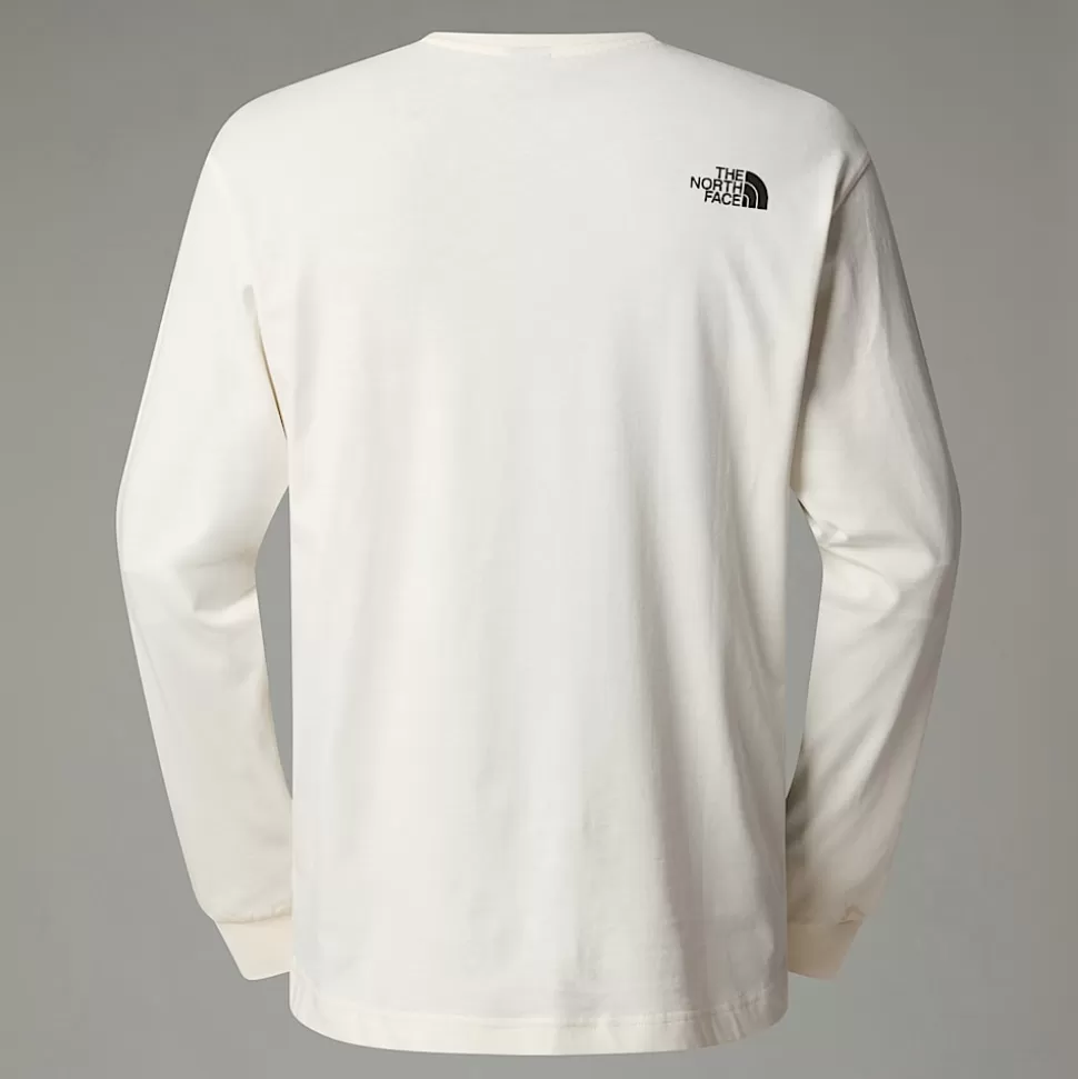 The North Face Camiseta De Manga Larga Con Estampado Gráfico Varsity Para Hombre White Dune Store
