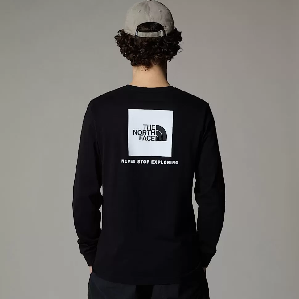 The North Face Camiseta De Manga Larga Red Box Para Hombre TNF Black Store