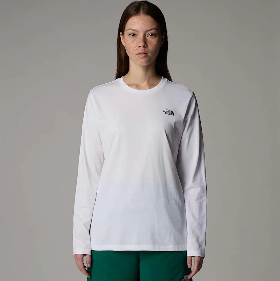 The North Face Camiseta De Manga Larga Simple Dome Para Mujer TNF White Best Sale