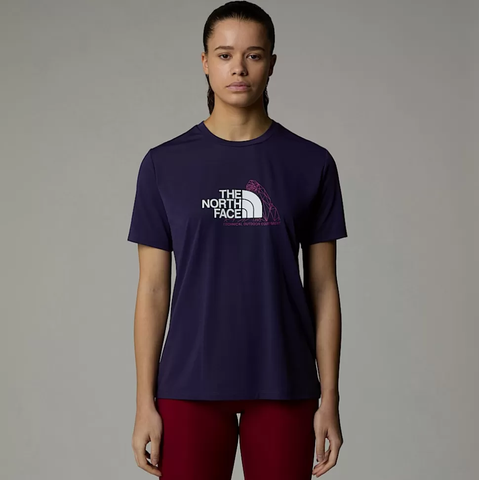 The North Face Camiseta Foundation Mountain Para Mujer Eternal Purple Best Sale