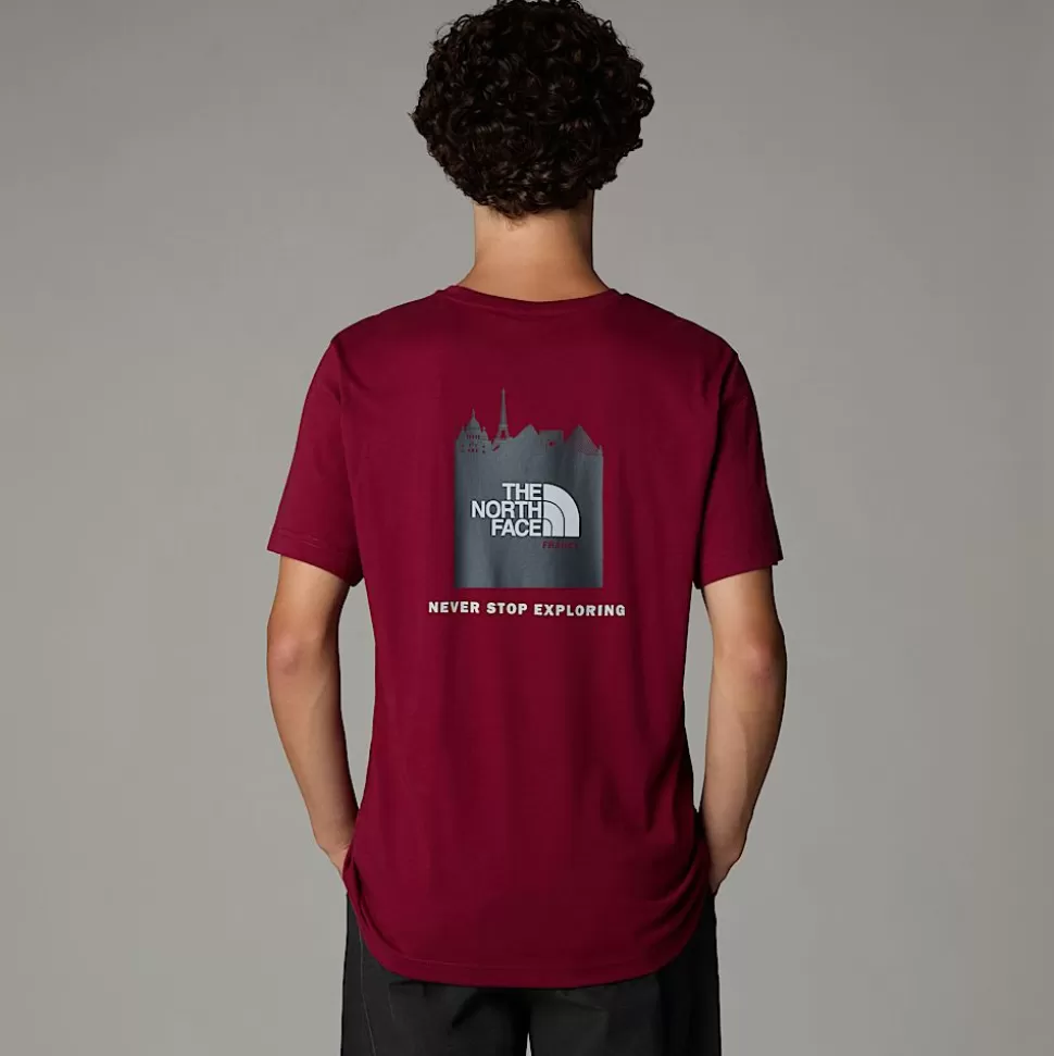 The North Face Camiseta France Redbox Para Hombre Beetroot - Anthracite Grey - White Dune Discount