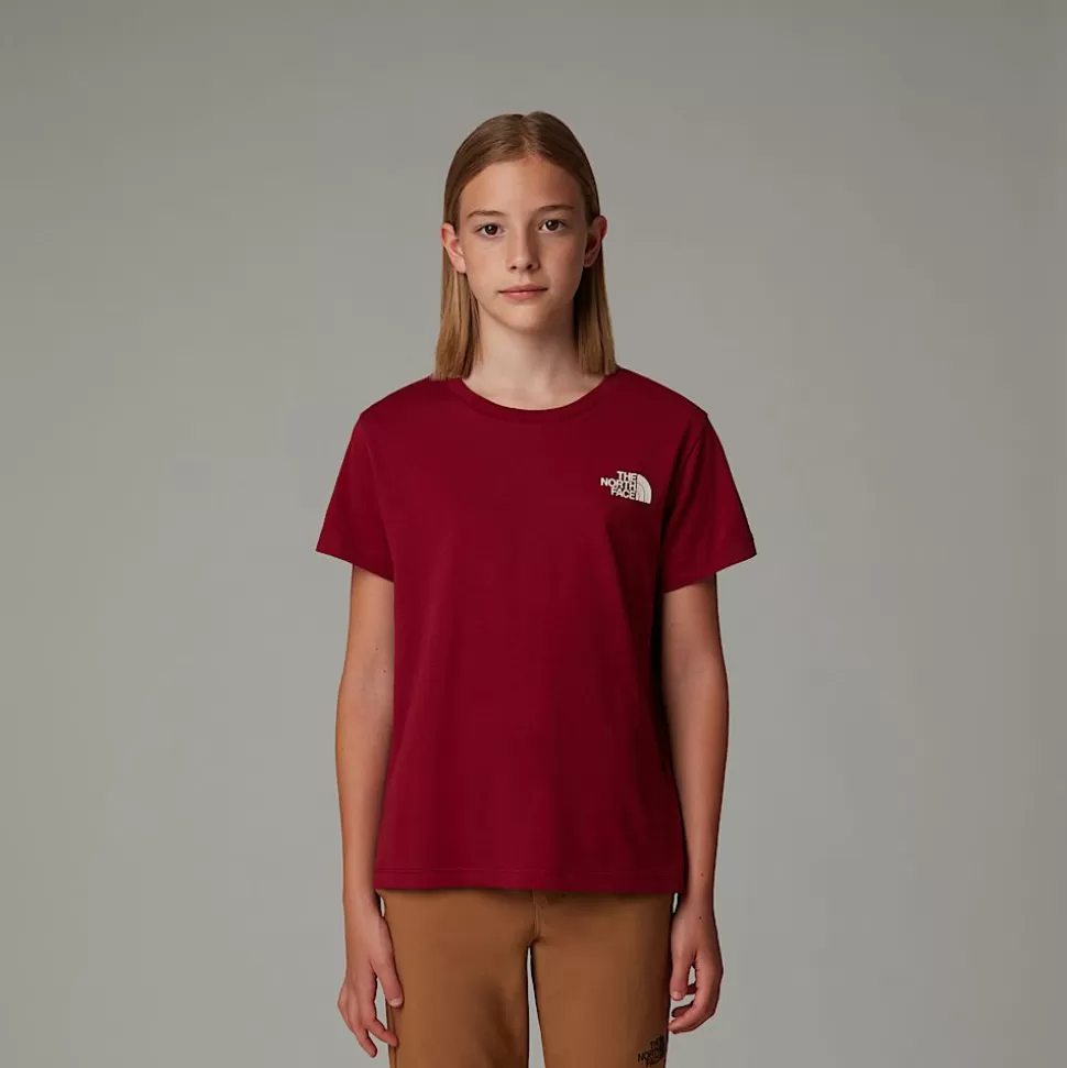 The North Face Camiseta France Redbox Para Jóvenes Beetroot-White Dune Hot