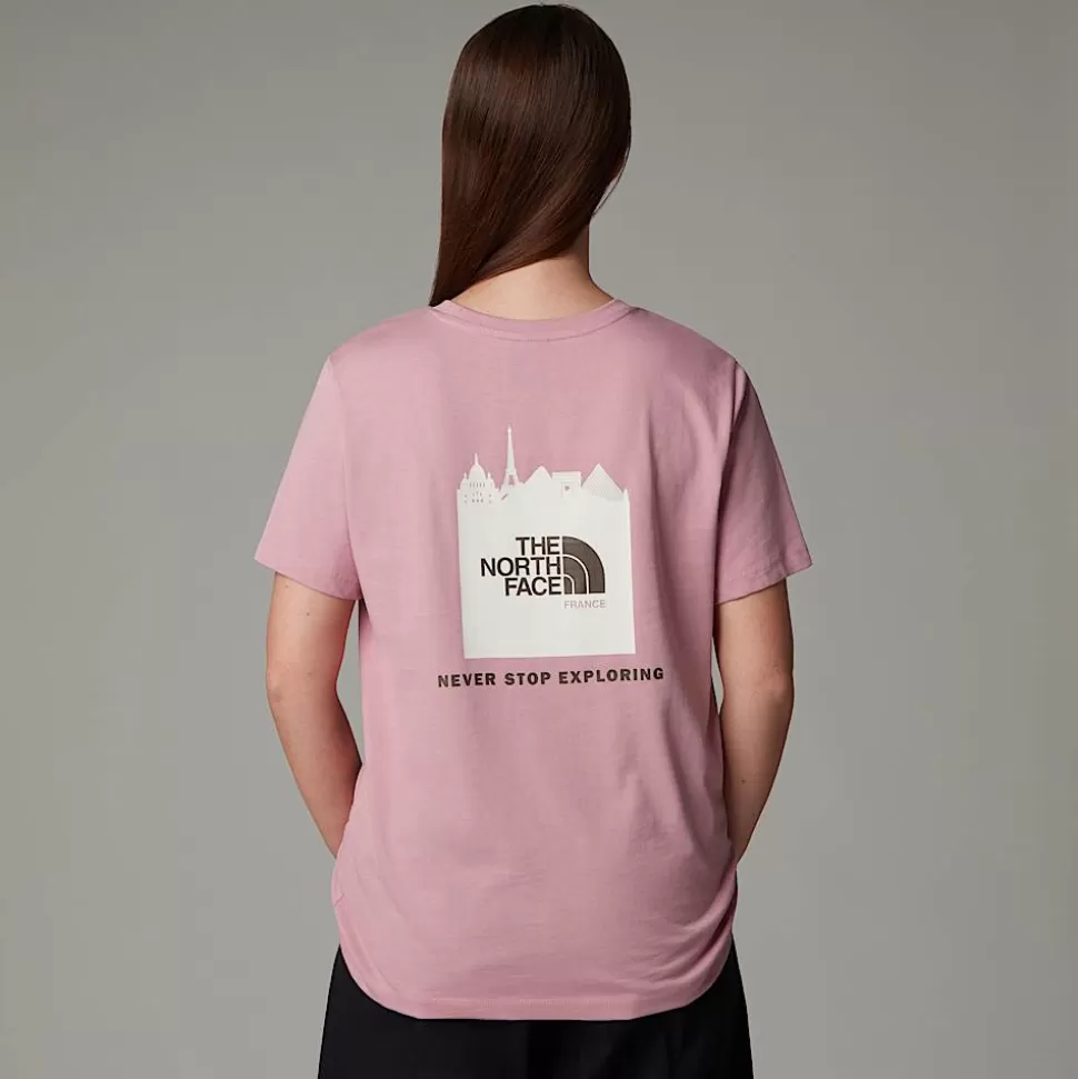 The North Face Camiseta France Redbox Para Mujer Mauve -White Dune - Smokey Brown Shop