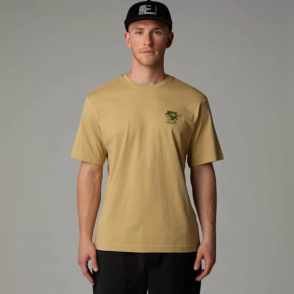 The North Face Camiseta Holgada Cartoon Para Hombre Khaki Stone - Terrarium Green Best