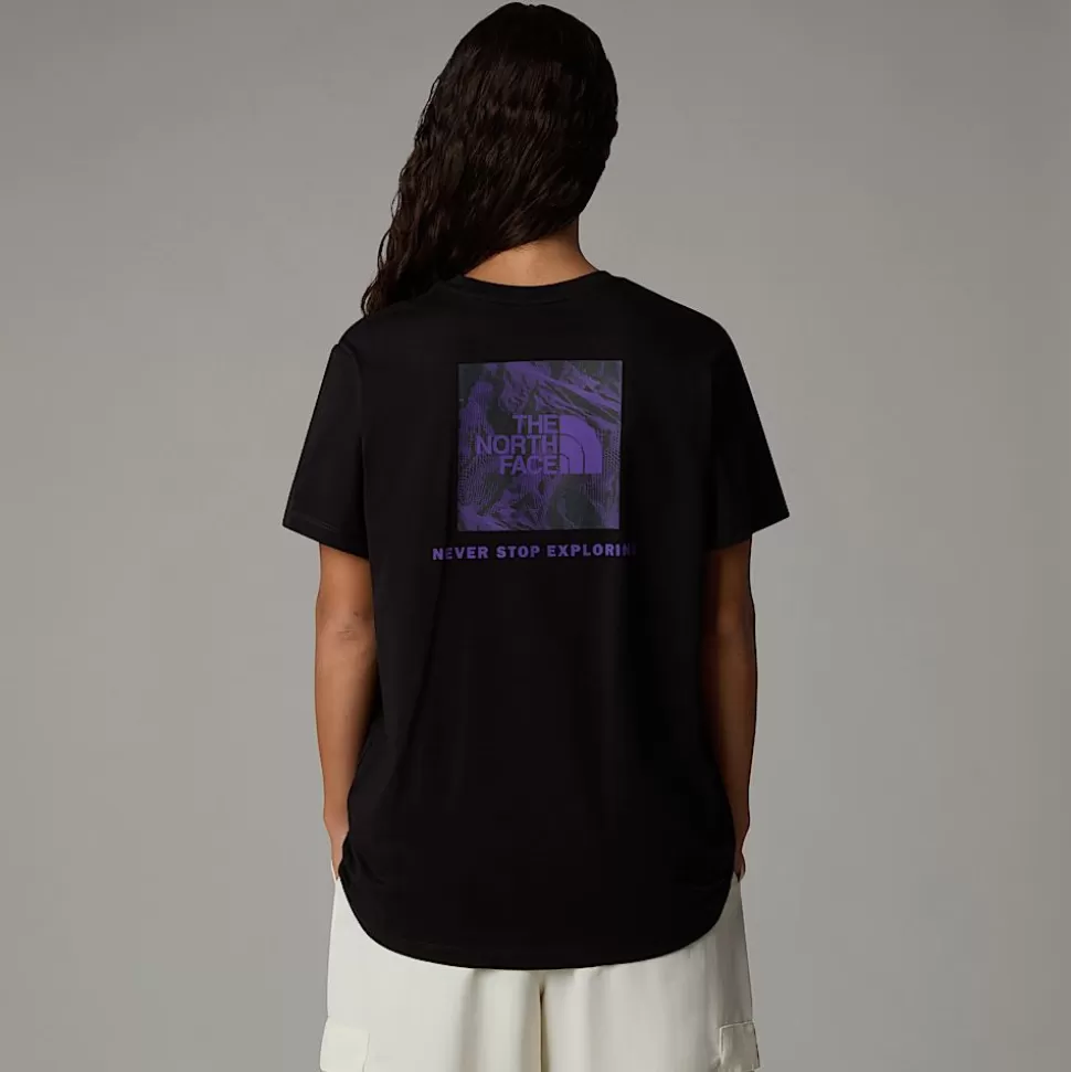 The North Face Camiseta Holgada Con Estampado Gráfico Redbox Para Mujer TNF Black-Peak Purple 3D Summit Mesh Print Online