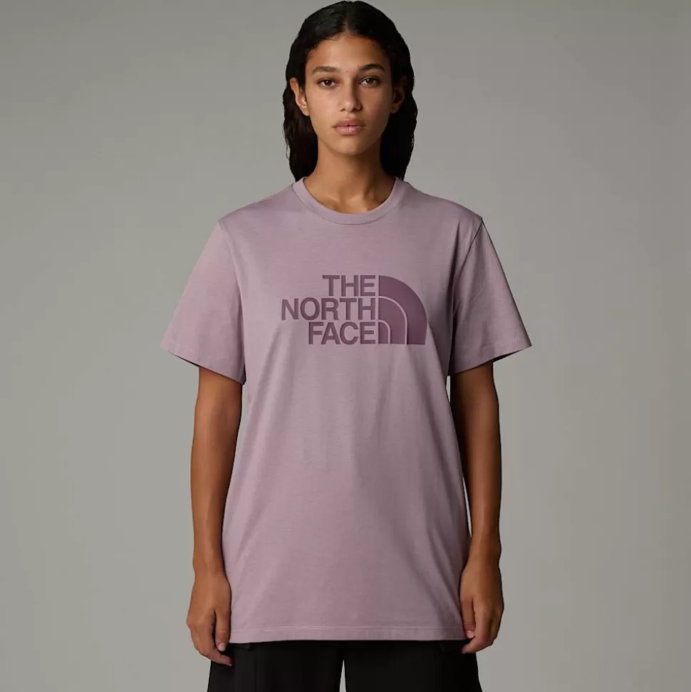 The North Face Camiseta Holgada Easy Para Mujer Purple Chalk-Midnight Mauve Flash Sale