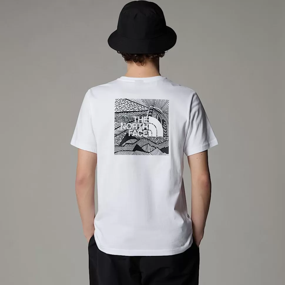 The North Face Camiseta Redbox Celebration Para Hombre TNF White Flash Sale