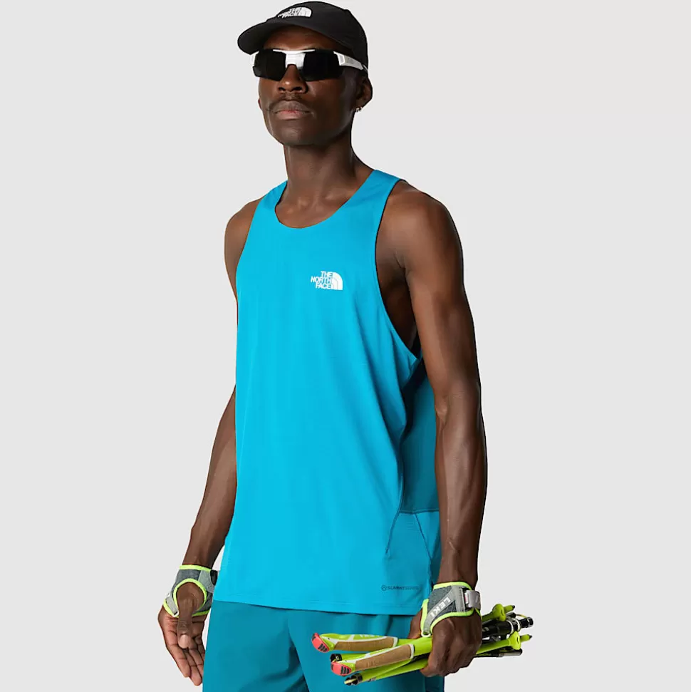 The North Face Camiseta Sin Mangas De Trail Running Summit High Para Hombre Sapphire Slate-Blue Moss Shop