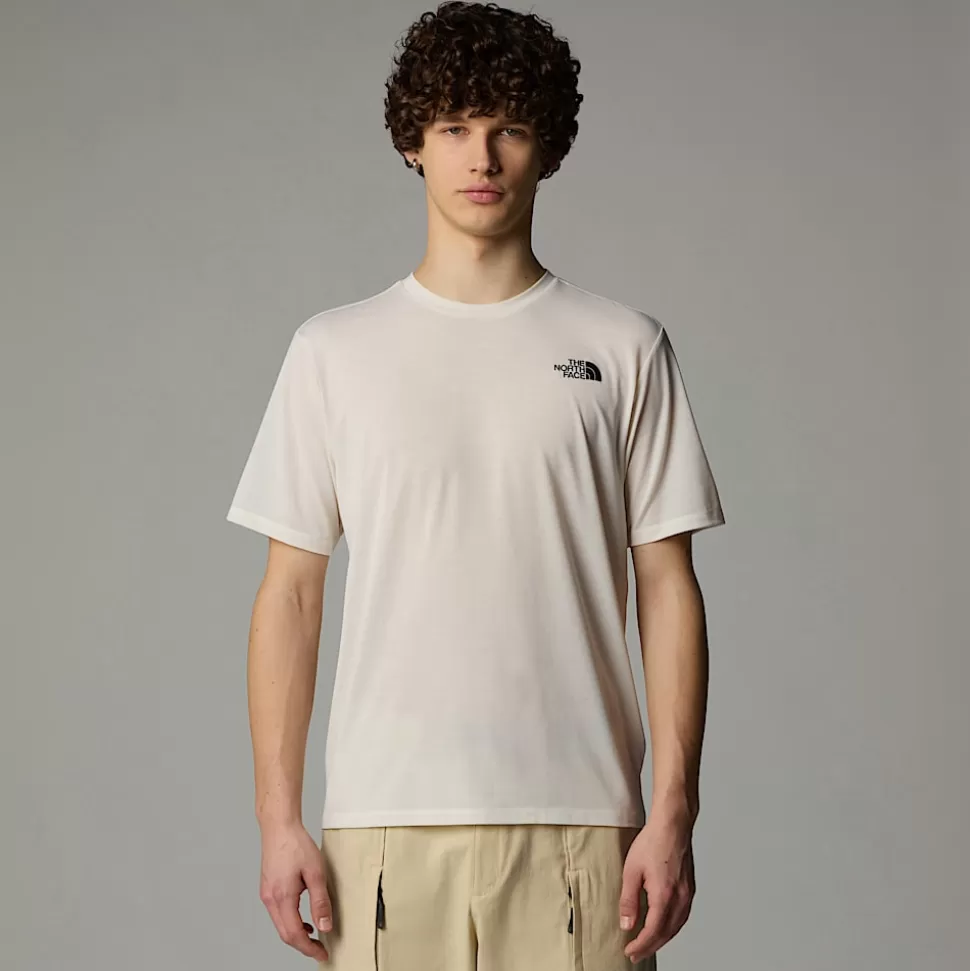 The North Face Camiseta Topographic Foundation Para Hombre White Dune Best
