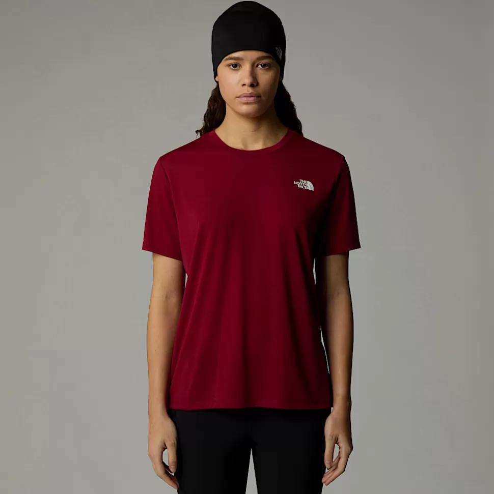 The North Face Camiseta Topographic Foundation Para Mujer Beetroot Hot