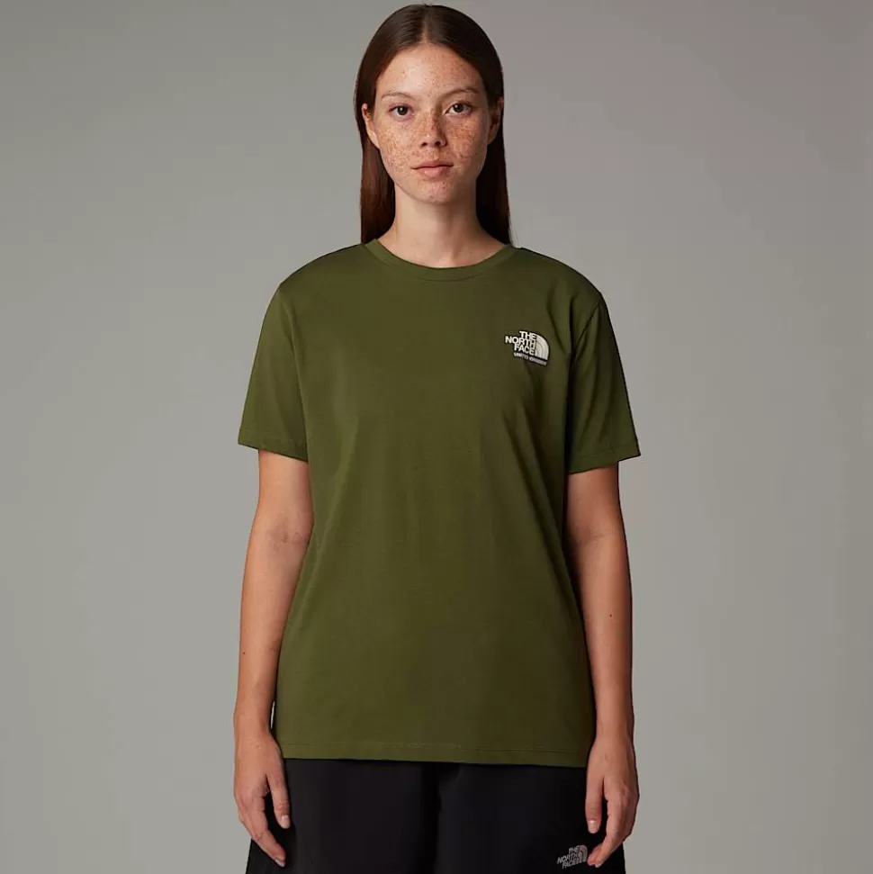 The North Face Camiseta UK Redbox Para Mujer Terrarium Green - White Dune -Beetroot Hot