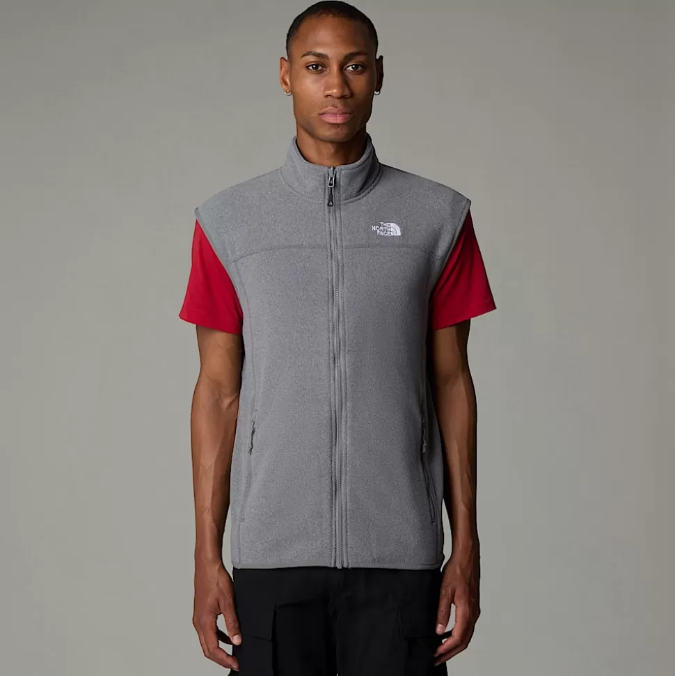 The North Face Chaleco Glacier 100 Para Hombre TNF Medium Grey Heather Fashion