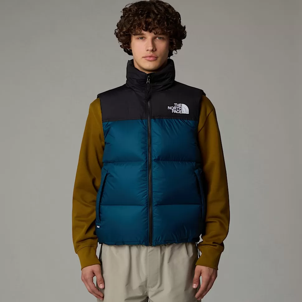 The North Face Chaleco Nuptse Retro 1996 Para Hombre Midnight Petrol-TNF Black Fashion