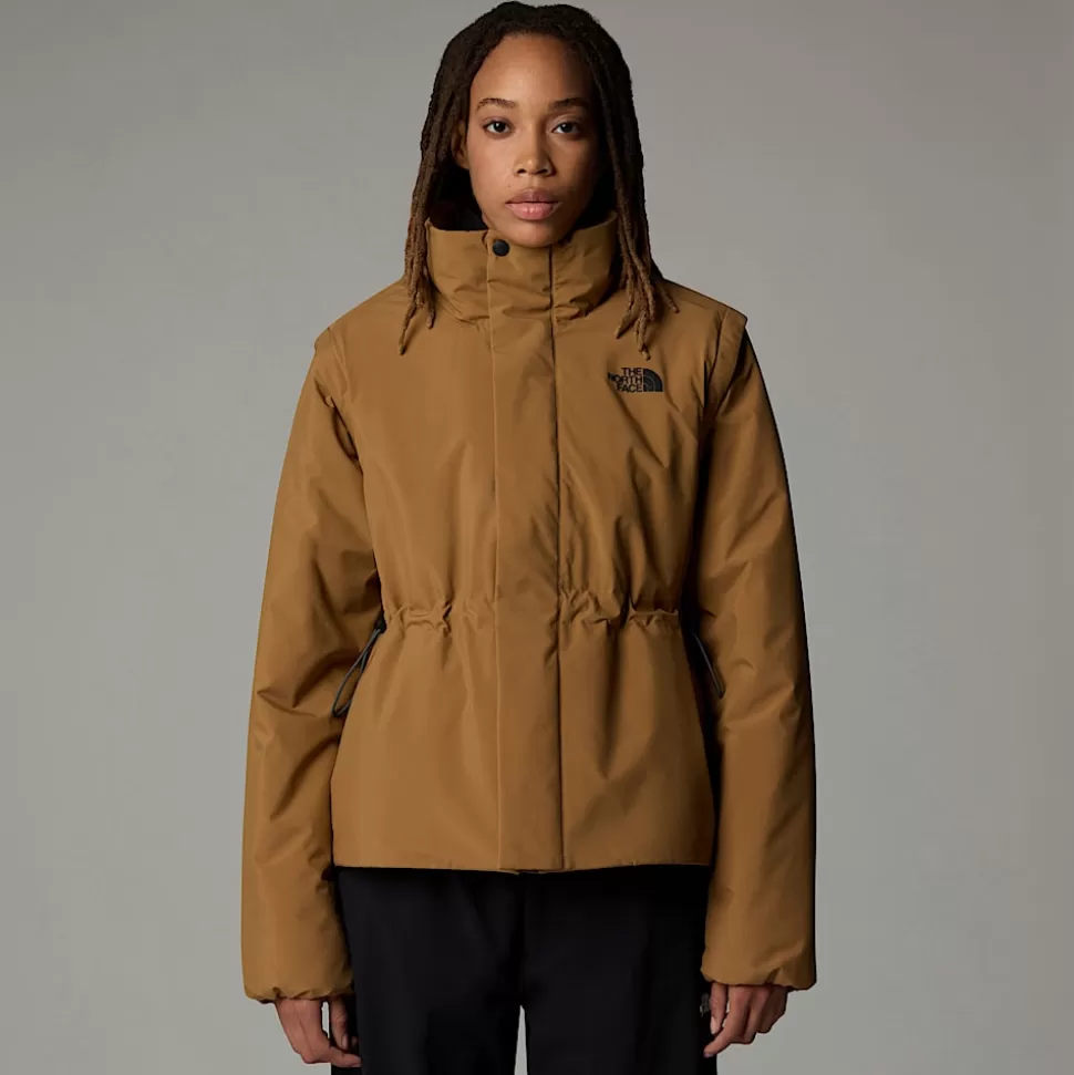 The North Face Chaqueta Convertible Acolchada 2 En 1 Para Mujer UTILITY BROWN Clearance