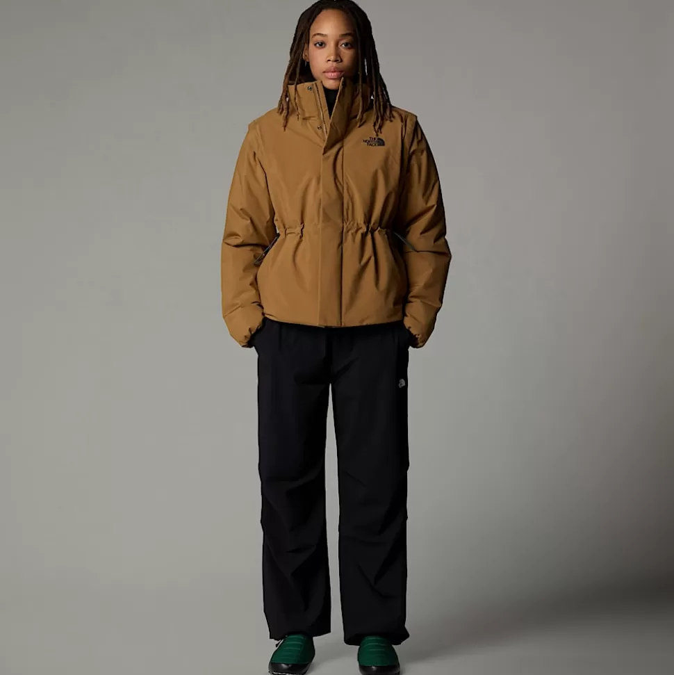 The North Face Chaqueta Convertible Acolchada 2 En 1 Para Mujer UTILITY BROWN Clearance