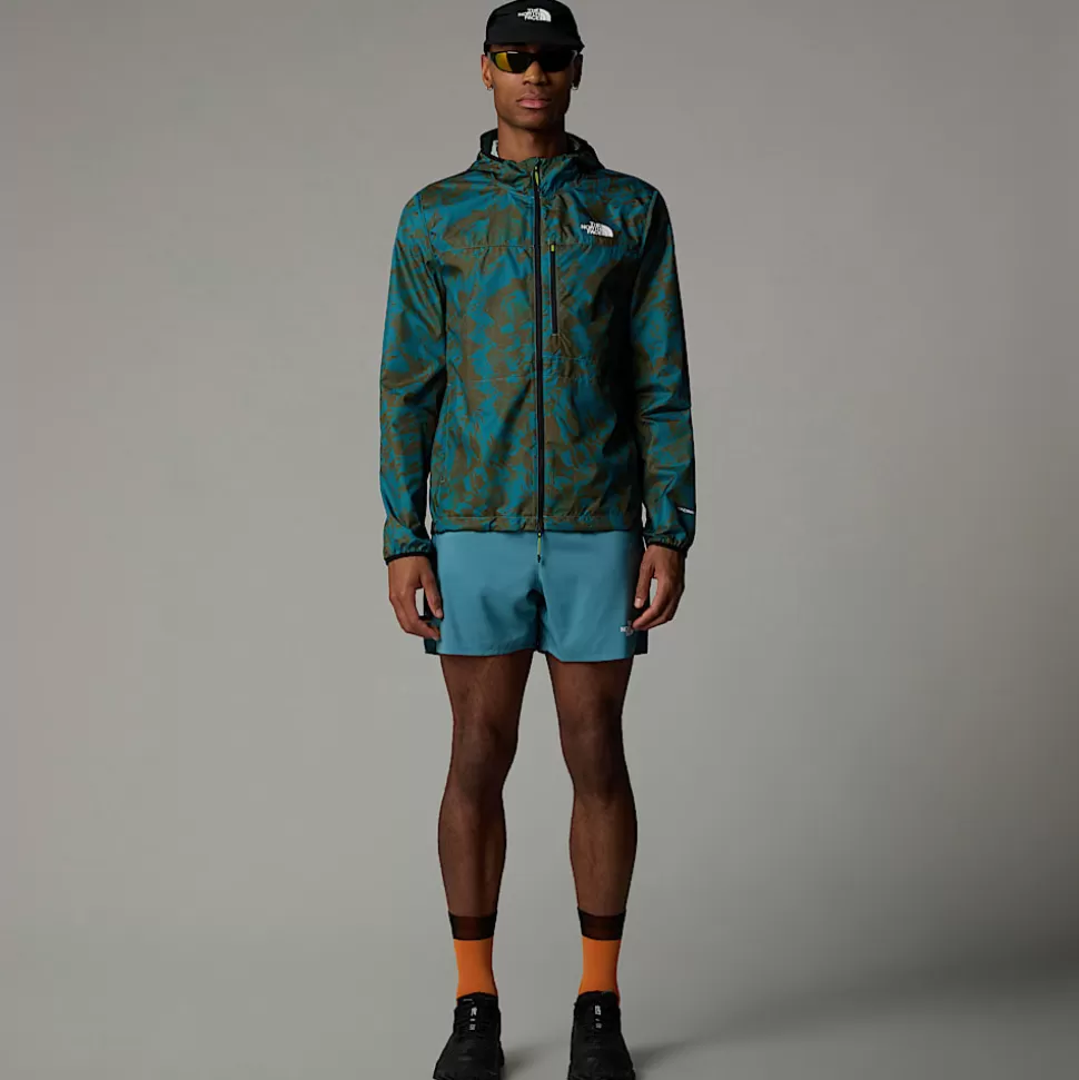 The North Face Chaqueta Cortavientos Higher Run Para Hombre Algae Blue Mountain Traverse Print Discount