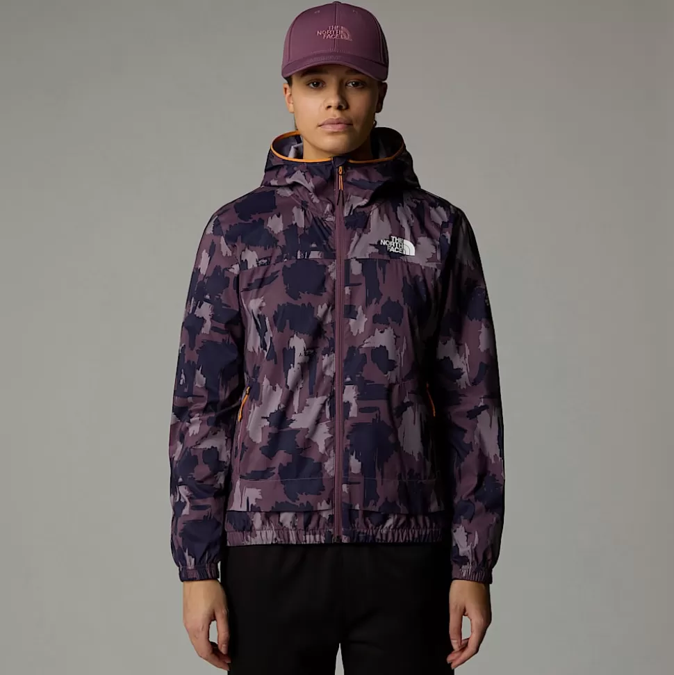 The North Face Chaqueta De Chándal Cortavientos Estampada Para Mujer Midnight Mauve Painted Mountains Print Best