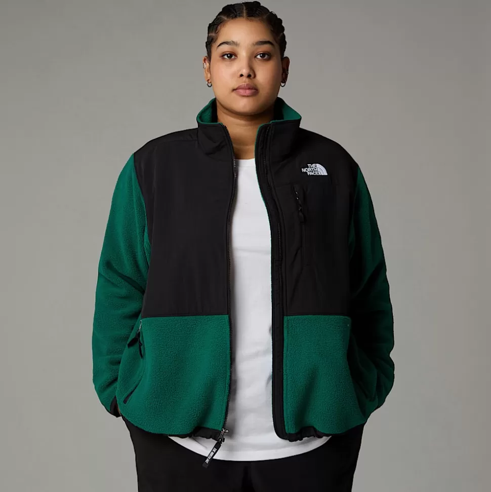 The North Face Chaqueta Denali Retro De Talla Grande Para Mujer EVERGREEN/TNF BLACK New