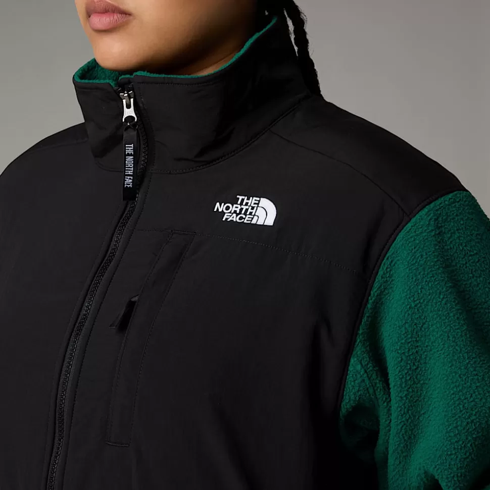 The North Face Chaqueta Denali Retro De Talla Grande Para Mujer EVERGREEN/TNF BLACK New