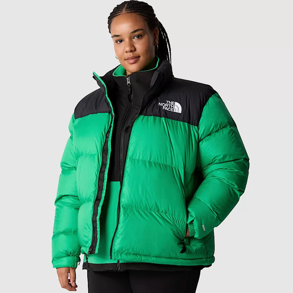 The North Face Chaqueta Nuptse Retro 1996 De Talla Grande Para Mujer Optic Emerald Clearance