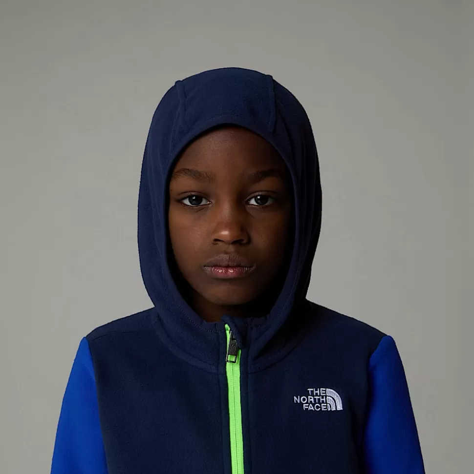 The North Face Chaqueta Polar Con Capucha Y Cremallera Integral Glacier Para Niños TNF Blue Flash Sale