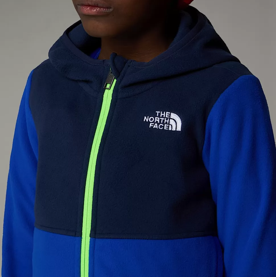 The North Face Chaqueta Polar Con Capucha Y Cremallera Integral Glacier Para Niños TNF Blue Flash Sale