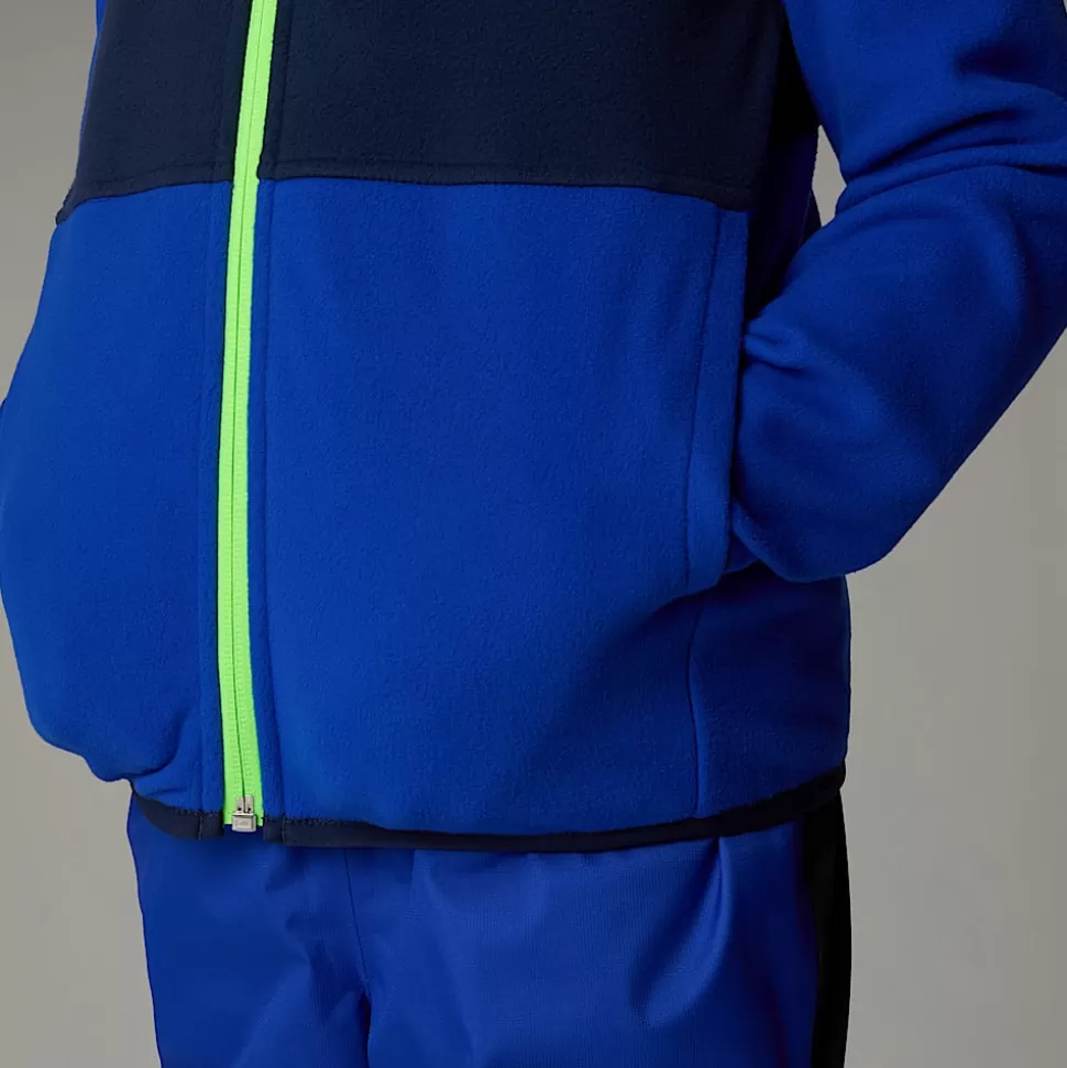 The North Face Chaqueta Polar Con Capucha Y Cremallera Integral Glacier Para Niños TNF Blue Flash Sale