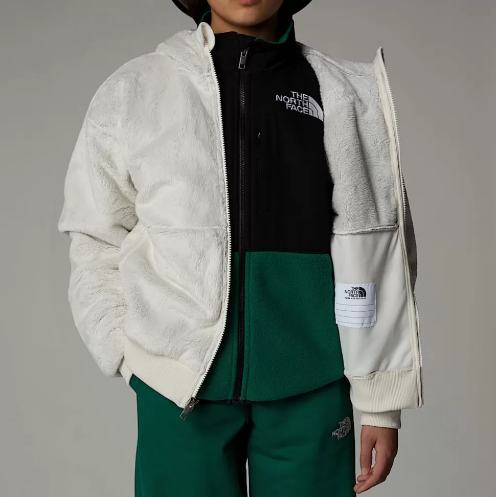 The North Face Chaqueta Polar Con Capucha Y Cremallera Integral Osito Para Niña White Dune Clearance