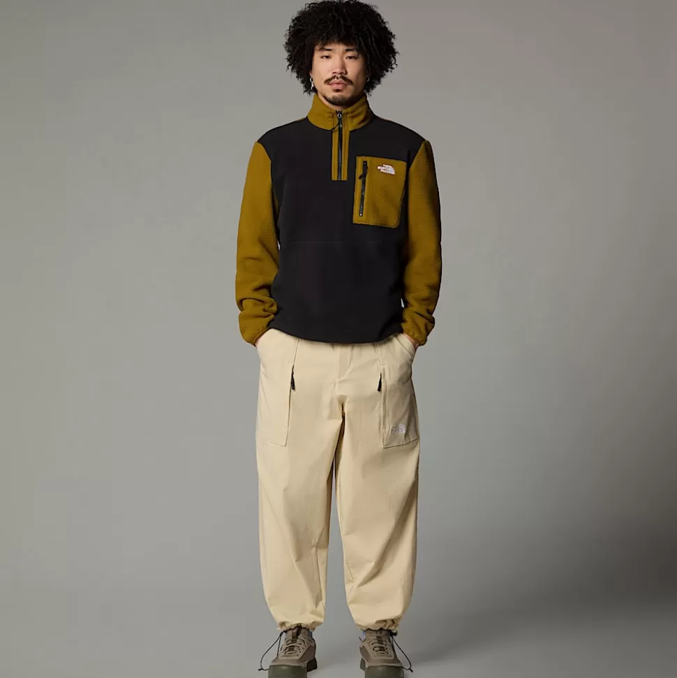 The North Face Chaqueta Polar Con Cremallera De 1/4 Yumiori Para Hombre TNF Black-Moss Green-TNF Black New