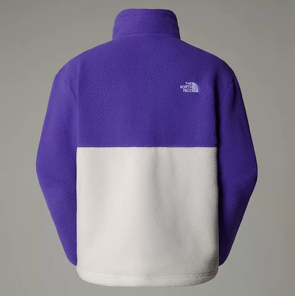 The North Face Chaqueta Polar Con Cremallera De 1/4 Yumiori Para Mujer White Dune-Peak Purple-TNF Black Best